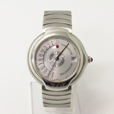DUNHILL MILLENNIUM LONGITUDE BB8013 AUTOMATIC SILVER SS WRISTWATCH