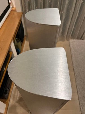 PIEGA PREMIUM 3.2 FLOOR STANDING SPEAKERS SILVER GRILL WITH BASE PLATE PAIR