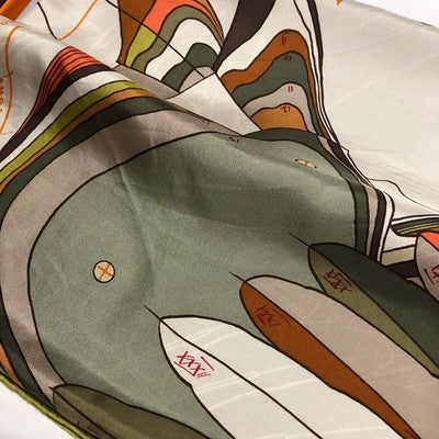 HERMES CARRE WASH SCARF LE PEGASE D'HERMES CUT 140 CM SILK PEGASUS GIFTS  MINT