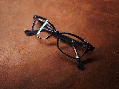 DITA DRX-3001 Courante Navy 50mm Frame Excellent /w Case & Cloth Used From Japan