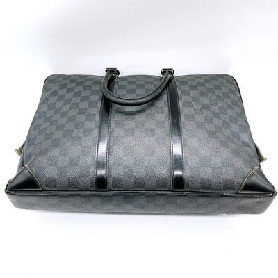 LOUIS VUITTON BRIEFCASE PORTE DOCUMENT VOYAGE N41125 DAMIER GRAPHITE BLACK GRAY