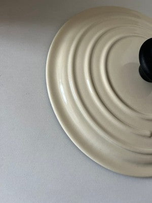 LE CREUSET COCOTTE RONDE 18CM PEACOCK ORANGE CAST IRON POT DISCONTINUED USED