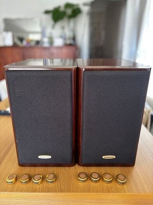 ONKYO D-202AX BOOKSHELF SPEAKERS PAIR MATCHING SERIAL HI-FI JAPAN USED