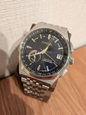 CITIZEN SATELLITE WAVE CC3020-57L ECO DRIVE WORLD TIME GPS SOLAR BLUE DIAL WATCH