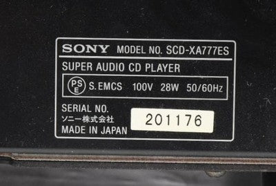 SONY SCD-XA777ES SUPER AUDIO CD PLAYER SACD HIGH END AUDIOPHILE TESTED JAPAN