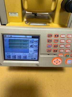 TOPCON GPT-7505 TOTAL STATION SURVEYING EQUIPMENT W CASE MANUAL FOR PARTS