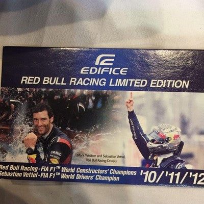 CASIO EDIFICE EFR-528RB-1AJR Red Bull Racing Limited Used From Japan