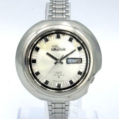 SEIKO 5 ACTUS 6106-8410 UFO CASE 25J AUTOMATIC DAY-DATE 44MM WATCH JAPAN VINTAGE