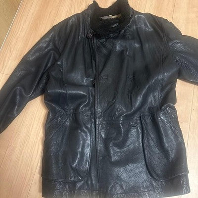 ISSEY MIYAKE VINTAGE 70S 80S LEATHER COAT JACKET FUR COLLAR RARE ARCHIVE JAPAN