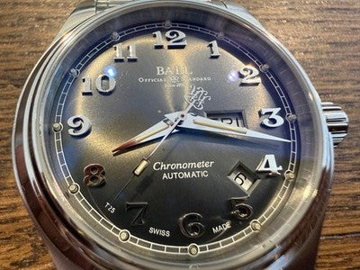 BALL WATCH TRAINMASTER CLEVELAND EXPRESS NM1058D-SCJ-GY GRAY DIAL STAINLESS