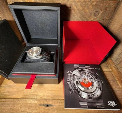 ORIS ARTIX GT AUDI SPORT GMT AUTOMATIC WATCH 44MM GRAY DIAL DATE BOXED