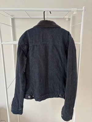 LEMAIRE DENIM JACKET BLOUSON CORDUROY COLLAR UNISEX SIZE S MADE IN JAPAN USED