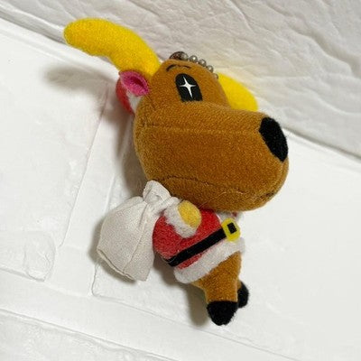 ANIMAL CROSSING JINGLE PLUSH KEYCHAIN 2001 RARE CHRISTMAS MASCOT VINTAGE JAPAN