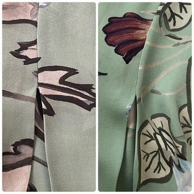GUCCI KRIS KNIGHT FLORA SILK DRESS 2-WAY COLLAR BELTED WOMEN SIZE 42 JAPAN