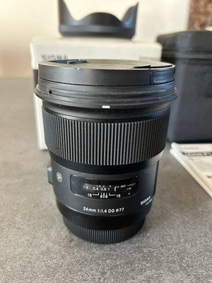 SIGMA 24MM F1.4 DG ART LENS CANON EF MOUNT WIDE ANGLE FAST PRIME CAMERA LENS