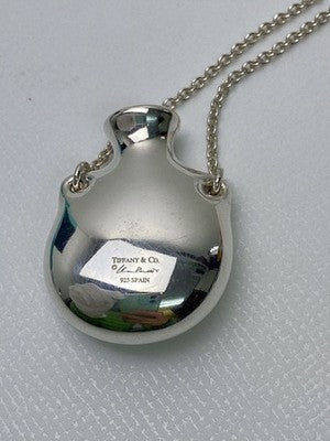 TIFFANY & CO ELSA PERETTI BOTTLE NECKLACE SV925 SILVER LONG CHAIN SPAIN BOX RARE