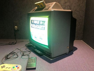 SHARP SF-1 CONSOLE SYSTEM NINTENDO SUPER FAMICOM COLOR TV 14G-SF1 TESTED 100V