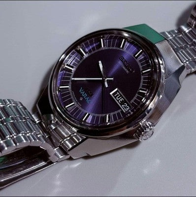 SEIKO KING SEIKO VANAC 5626-7150 PURPLE DIAL AUTOMATIC WATCH OH 1972 KS