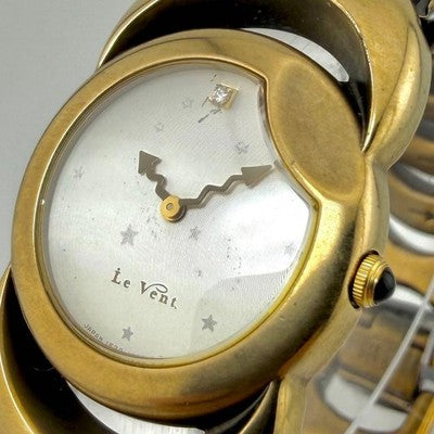 SEIKO LE VENT 1F20-5J50 SAYOKO YAMAGUCHI MODEL QUARTZ LADIES WATCH GOLD TONE