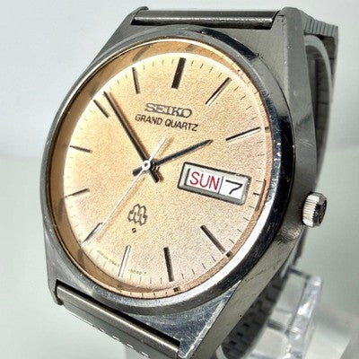 SEIKO GRAND QUARTZ 9943-8030 RARE VINTAGE WATCH 35MM DAY-DATE QUARTZ