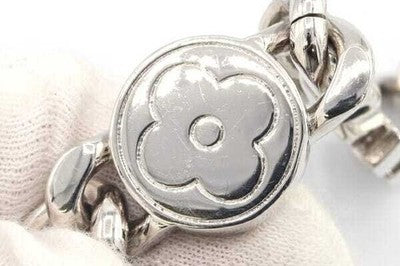 LOUIS VUITTON BAG CHARM MONOGRAM ELEMENT CHAIN M01468 SILVER METAL USED WALLET