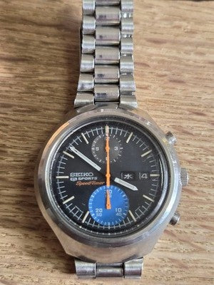 SEIKO 5 SPORTS SPEEDTIMER 6138-0020 VINTAGE AUTO CHRONOGRAPH MEN'S WATCH JDM