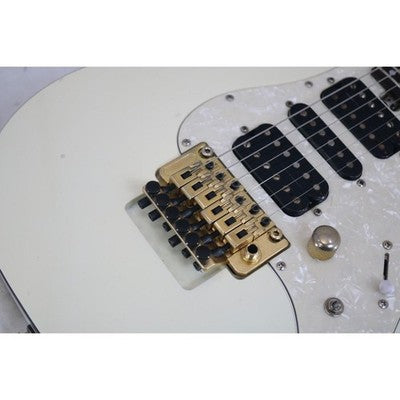 BACCHUS G-CUSTOM HSH ELECTRIC GUITAR 24 FRETS LOCKING TREMOLO WHITE USED