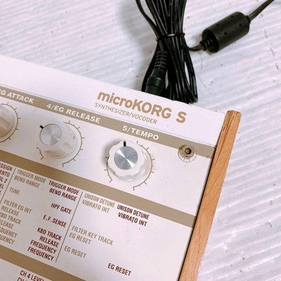 KORG MICROKORG S MK-1S SYNTHESIZER VOCODER W/MIC CABLE AC ADAPTER TESTED JAPAN