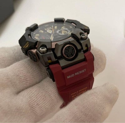 CASIO G-SHOCK MUDMASTER GWG-B1000-1A4JF TOUGH SOLAR DIGITAL ANALOG RED WATCH