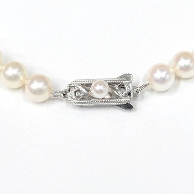 MIKIMOTO AKOYA PEARL NECKLACE, 6.5-6.8MM, 45CM, 14K WHITE GOLD FASHION JEWELRY