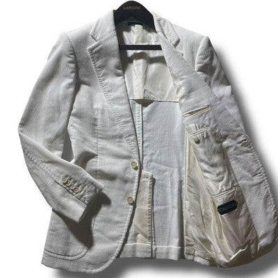 TOM FORD CREAM CORDUROY 2B TAILORED JACKET MEN SIZE 48 MADE IN ITALY