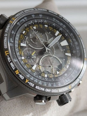 CITIZEN PROMASTER CC7014-82E F990 GPS SATELLITE TITANIUM WATCH FULL SET