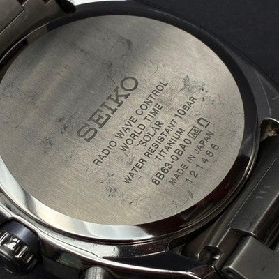 SEIKO ASTRON SBXY015 SOLAR RADIO CONTROL TITANIUM BLACK DIAL WATCH BOX