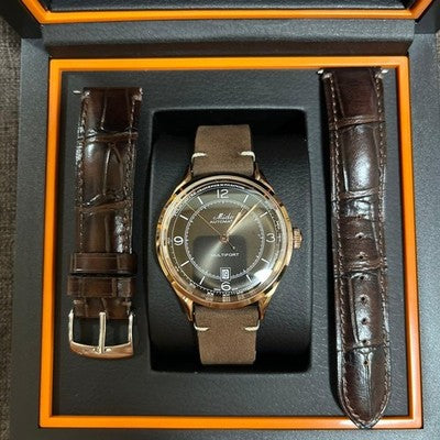 MIDO MULTIFORT M040.407.36.060.00 AUTOMATIC BLACK DIAL ROSE GOLD MEN WATCH BOX