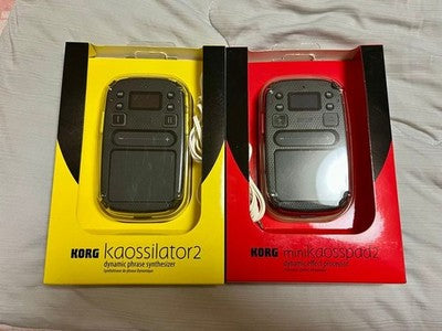 KORG KAOSSILATOR2 & MINI KAOSS PAD 2 SET SYNTHESIZER DJ LOOP EFFECTS AC ADAPTERS