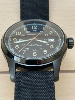 HAMILTON KHAKI FIELD H705850 AUTOMATIC MEN'S WATCH BLACK DIAL 40MM SWISS MADE