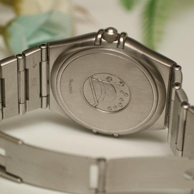 OMEGA CONSTELLATION 1512.40 QUARTZ GRAY DIAL ROMAN BEZEL STAINLESS MEN'S WATCH