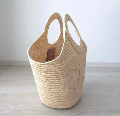 CELINE BRAIDED PANIER RAFFIA BASKET BAG SS2025 NATURAL STRAW HANDBAG NEW