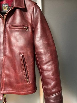 SCHOTT 6103US SINGLE RIDER JACKET SIZE 40 BORDEAUX MADE IN USA RARE FROM JAPAN