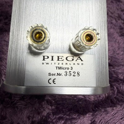 PIEGA TMICRO3 SILVER SPEAKER SYSTEM PAIR BOOKSHELF SPEAKERS TESTED WORKING