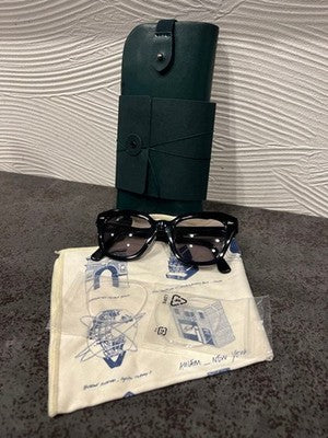 AHLEM PONT DES ARTS 8 RAW 48□20 BLACK SUNGLASSES SET  USE USED FROM JAPAN