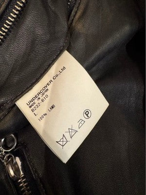 UNDERCOVER 04AW BUT BEAUTIFUL PERIOD STUDS DOUBLE RIDERS JACKET L LEATHER USED