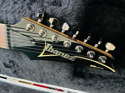 IBANEZ RGA7 BLACK W/EMG ELECTRIC GUITAR 2010 AS IS