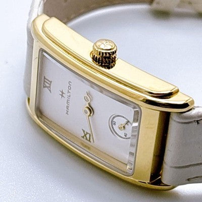 HAMILTON AMERICAN CLASSIC ARDMORE QUARTZ H112410 SMALL SECOND WHITE WATCH USED
