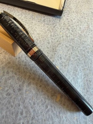 VISCONTI WALL STREET FOUNTAIN PEN, GREY, FINE NIB, UNUSED W/ BOX DEGRADATION