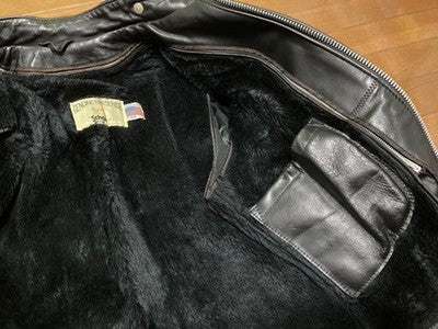 SCHOTT 671H SINGLE RIDER JACKET BLACK SIZE 38 HORSEHIDE EASY RIDER MODEL