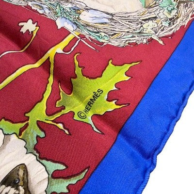 HERMES CARRE 90 KERMIT OLIVER TEXAS WILDLIFE SILK SCARF RARE FRANCE AUTHENTIC