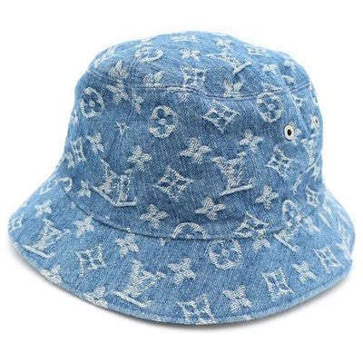 LOUIS VUITTON MONOGRAM ESSENTIAL REVERSIBLE BUCKET HAT M78774 INDIGO USED