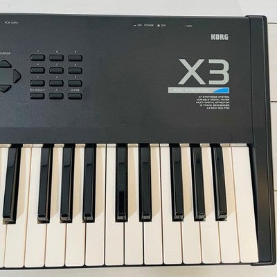 KORG X3 MUSIC WORKSTATION SYNTHESIZER W/ CASE MANUAL DISK TESTED FROM JAPAN