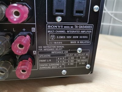 SONY TA-DA5400ES MULTI CHANNEL AV AMPLIFIER SOUNDS OK FOR PARTS REPAIR